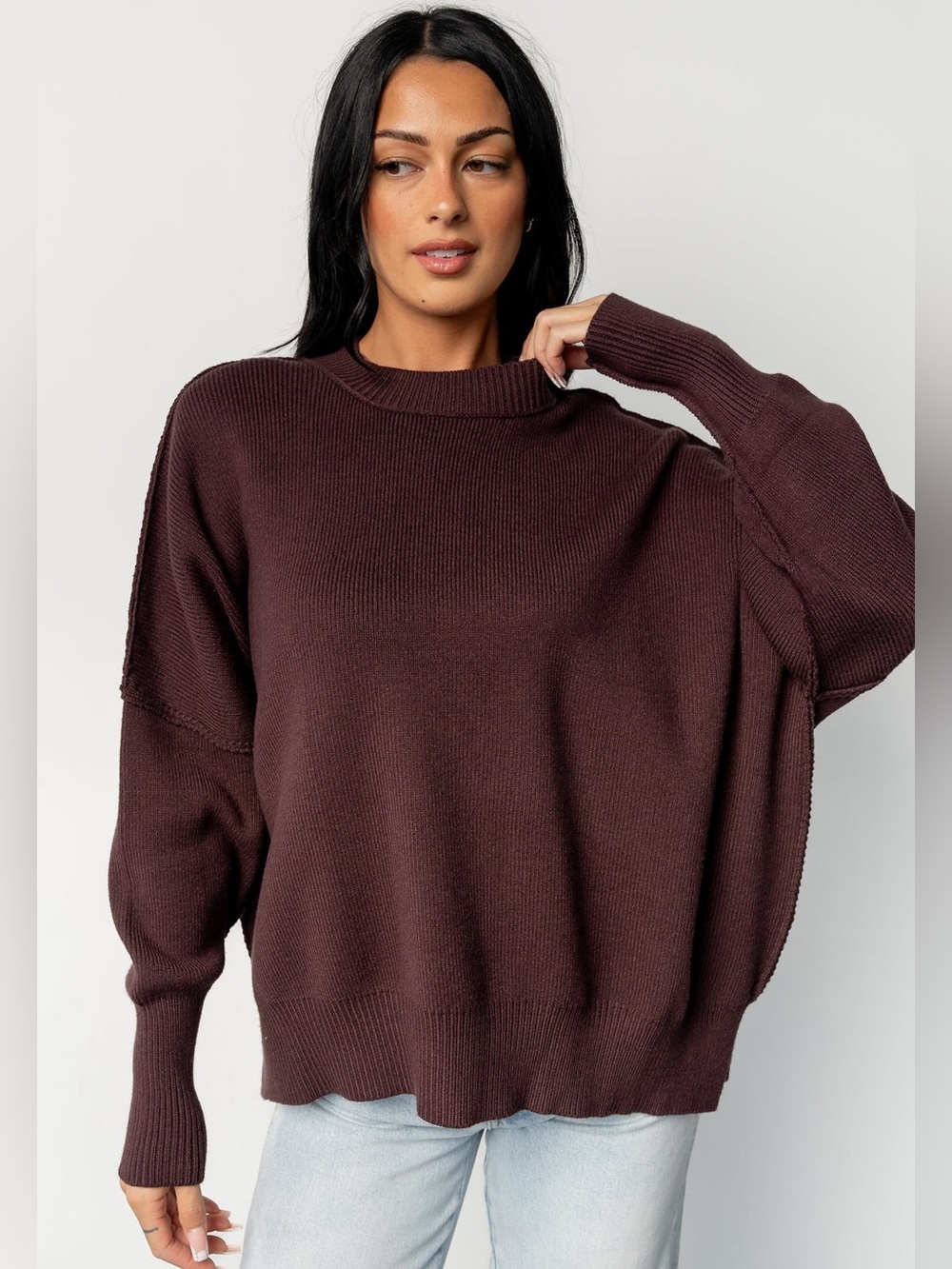 Baltic Born Jeremiah Brown Oversized Sweater Size Large